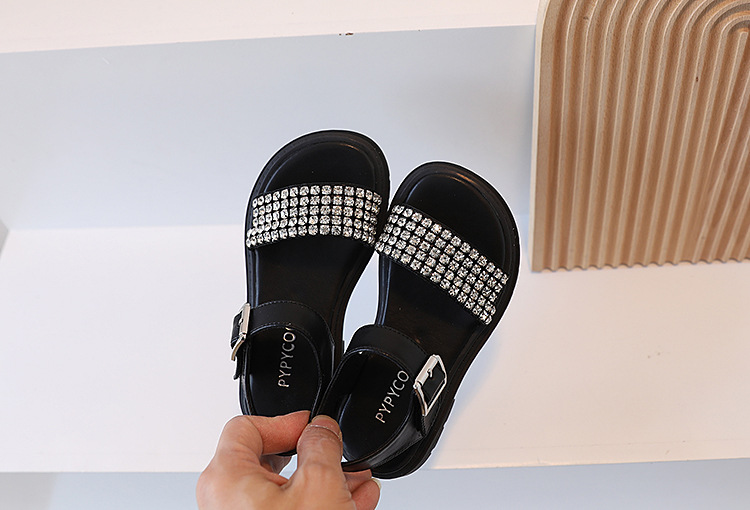 8089女孩子闪亮水钻公主沙滩鞋