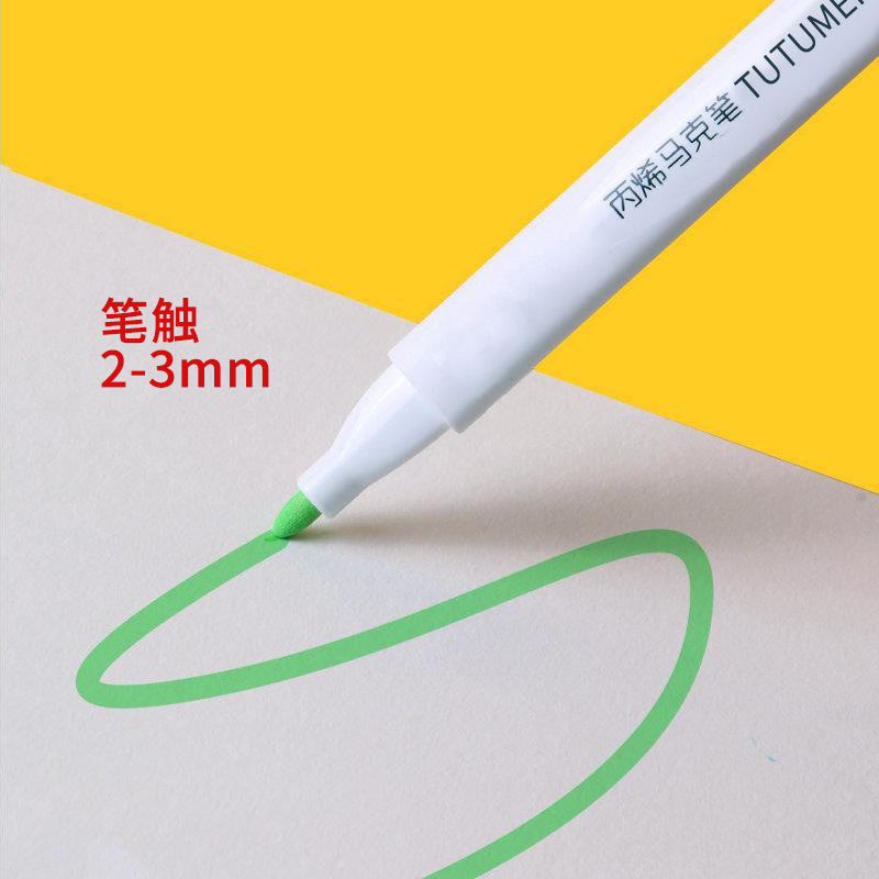 強力なメーカーによる卸売アクリルマーカーペン、子供や学生向けの美術専用、手描き、クリエイティブDIY、重ね塗り可能、36色|undefined