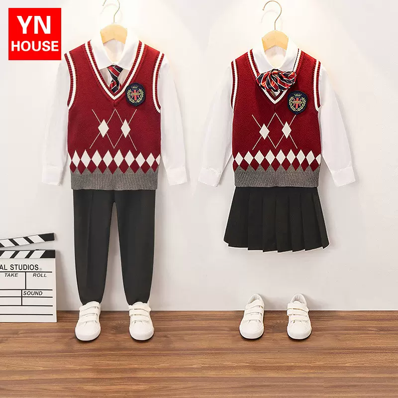 元旦男女童幼儿园园服学院校服儿童班服英伦大合唱演出小学生套装