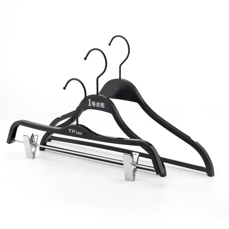 跨境定制logo品牌服装店专用塑料衣架裤架防滑陈列男女装儿童衣架