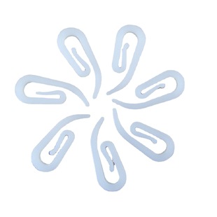 Cross-border Product Supply 120 Pieces Per Pack White Plastic Curtain Hook Shower Curtain Hook Curtain Accessories Wholesale