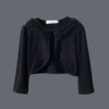 6016 Pearl lace black long sleeves