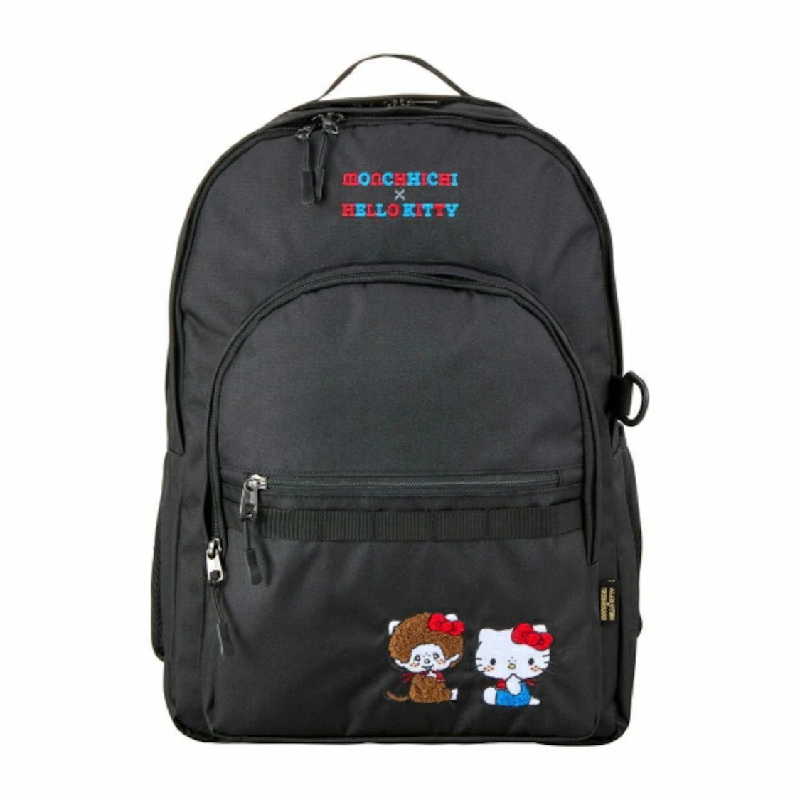 Monchhichi 키티 귀여운 만화 자수 대용량 배낭 남성과 여성 대학생 캐주얼 여행 배낭
