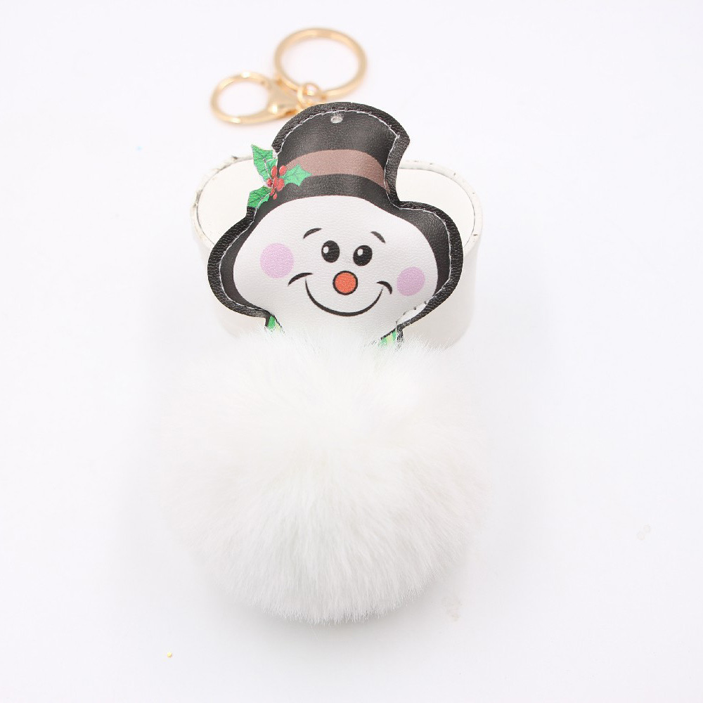 Christmas Snowman Keychain Pendant School Bag Purse Plush Pendant Jewelry display picture 9