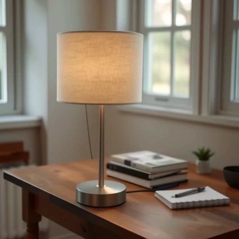 Lámpara de mesa americana simple, moderna, creativa transfronteriza, nuevo toque de fábrica de Zhongshan, lámpara de cabecera de dormitorio con atenuación de tres velocidades