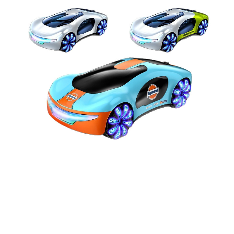 Transfronterizo 2.4G coche concepto de control remoto inducción de gestos doble spray truco concepto de coche de control remoto música de ciencia ficción coche de juguete