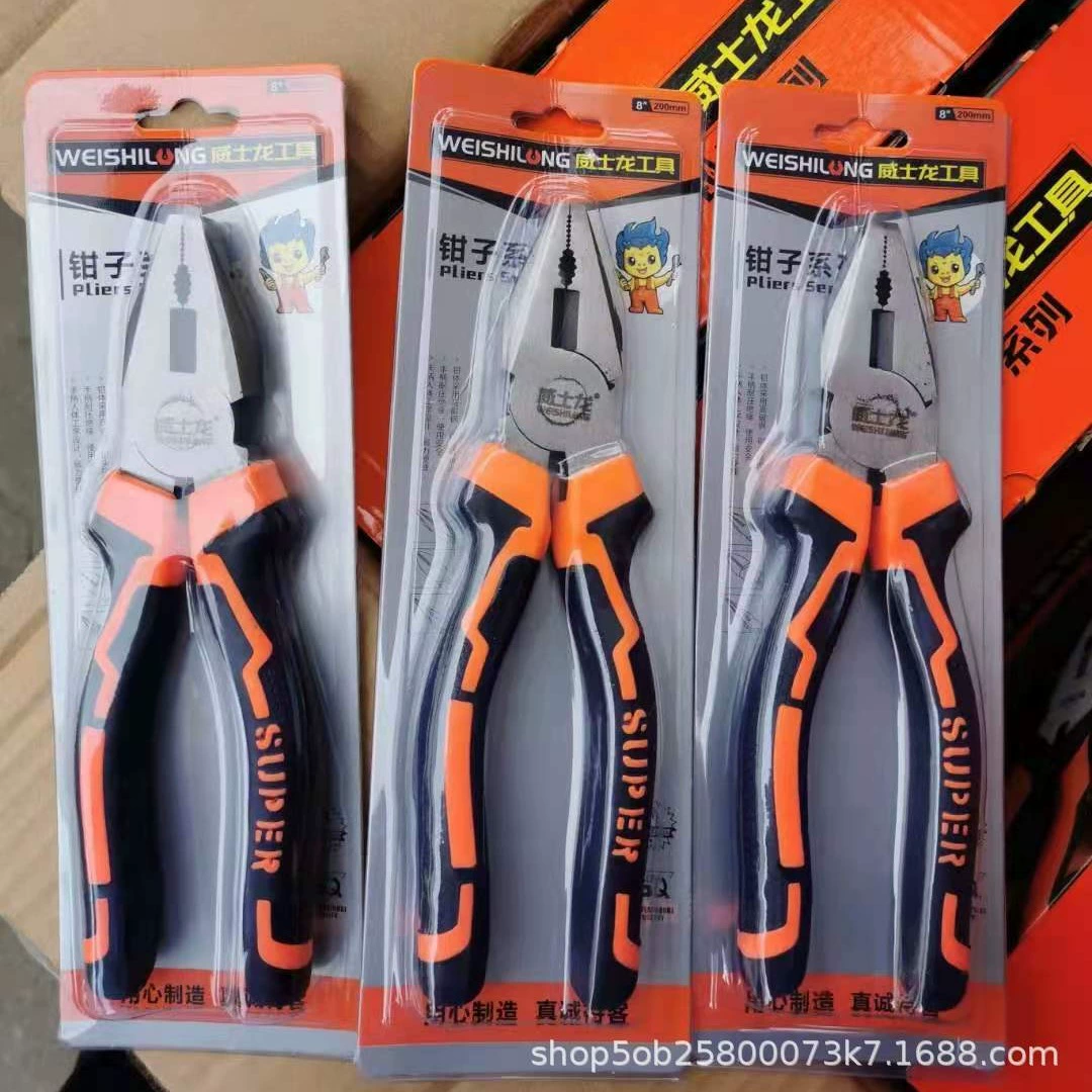 Аппаратные средства 8inch Плоскогубцы для проволоки Плоскогубцы ручной работы Плоскогубцы для электрика Кусачки для проволоки Оптовая продажа Многофункциональные плоскогубцы Tiger