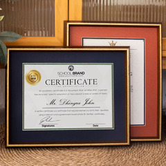 Wooden Frame Graduation Certificate A4 Photo Frame for Wall Display, Certificate, A3 Honorable Business License, Patent Authorization, Certificate Framing