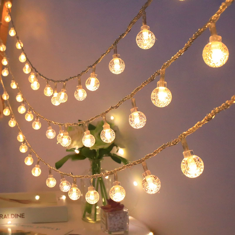 LED string lights, solar USB battery options, star & moon decorative camping light strip, multi-length