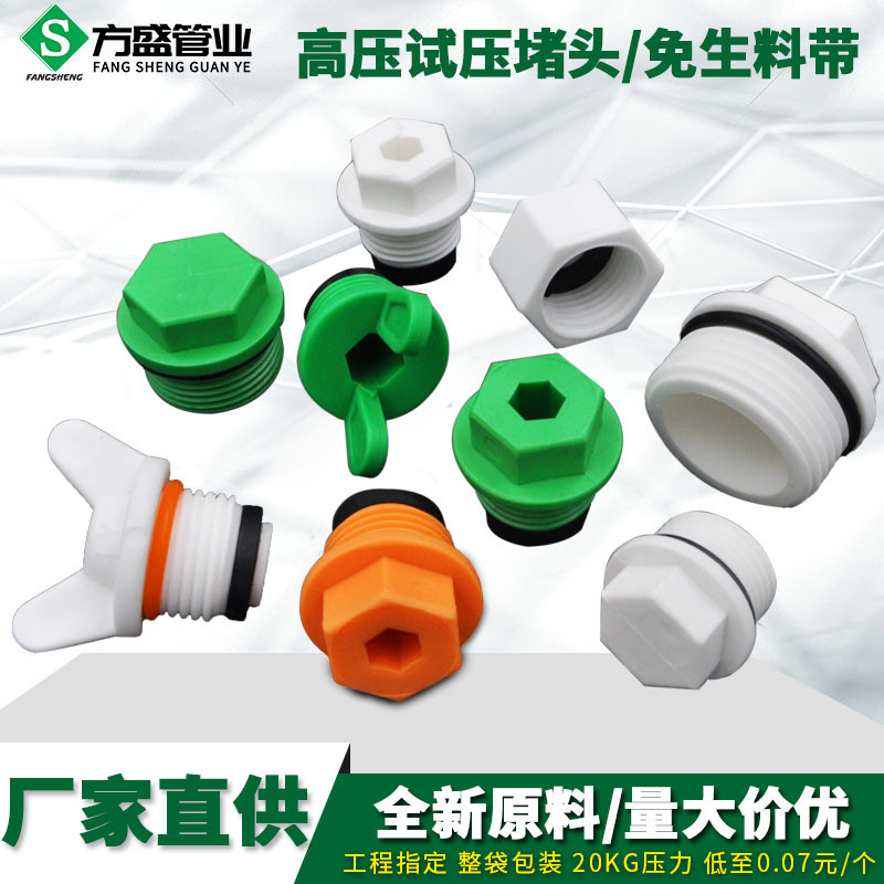 PPR塑料内丝堵头内牙堵头管堵管帽20 4分6分1寸PPR水管管件配件