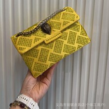 鹰头包英国kurt geiger单肩斜挎女包闪钻轻奢高颜值满钻包