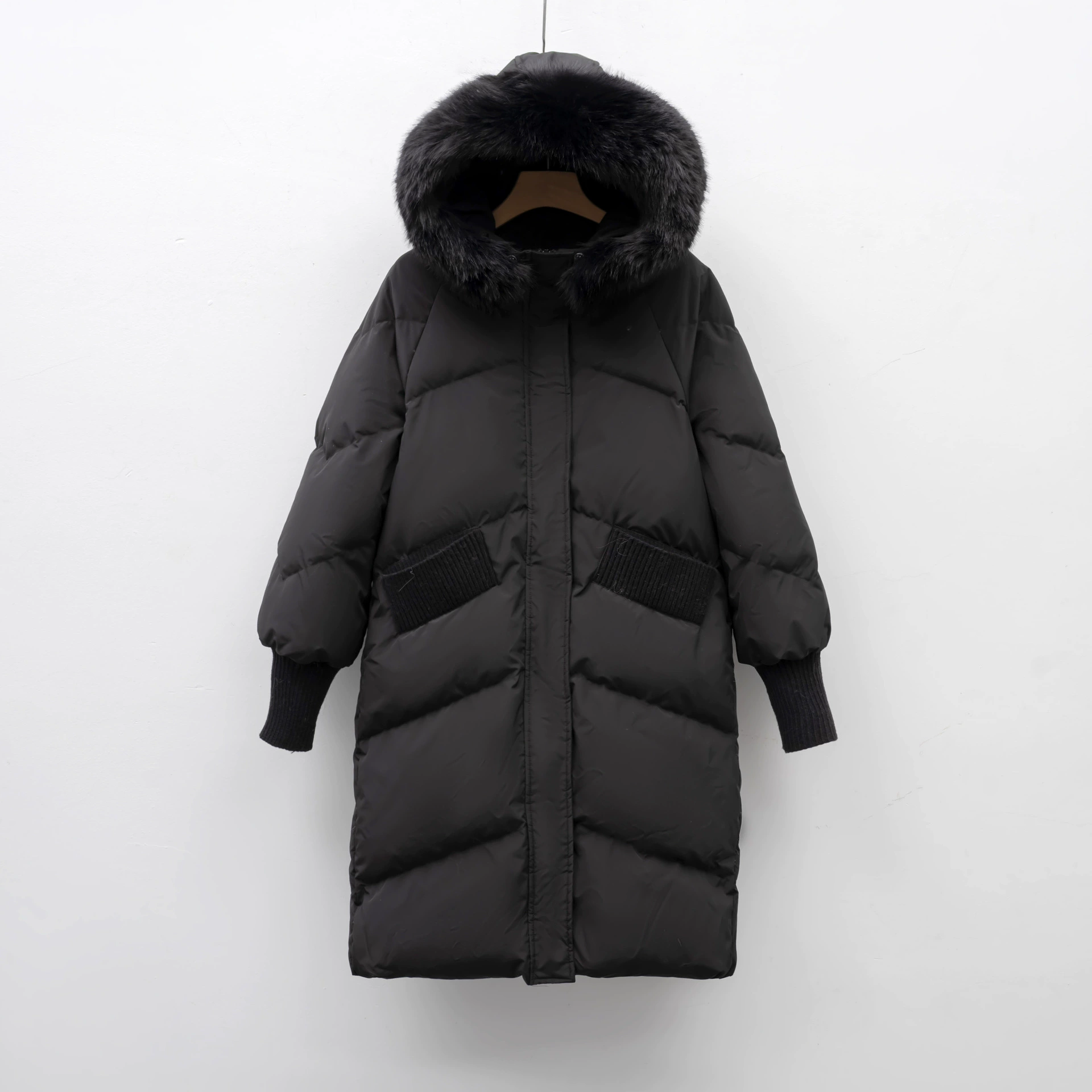 Velvet keep warm down jacket for leisure, duck down, oversize