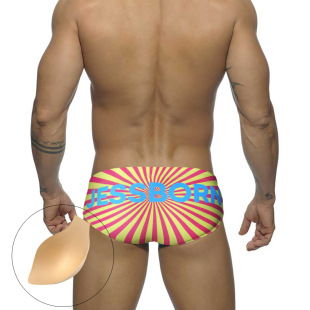 JESSBORN anti-embarrassment cartoon Superman printed men's swimming trunks swimming pool Hot Spring Triangle shorts