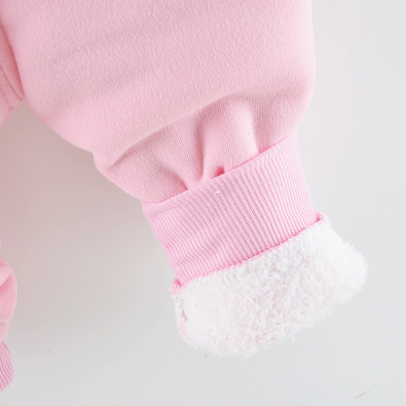 Children's clothing set for boys girls, plush thickened autumn and winter 2023 new style with hat, western-style_voghion.com