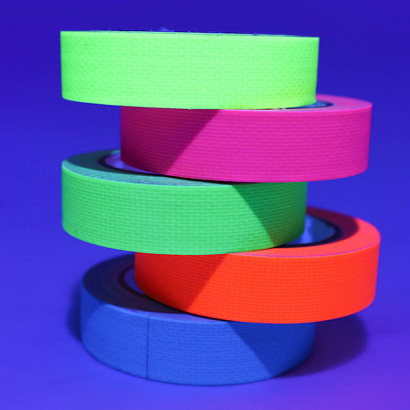 5 Roll UV Blacklight Reactive Tape Fluorescent Cloth Tape