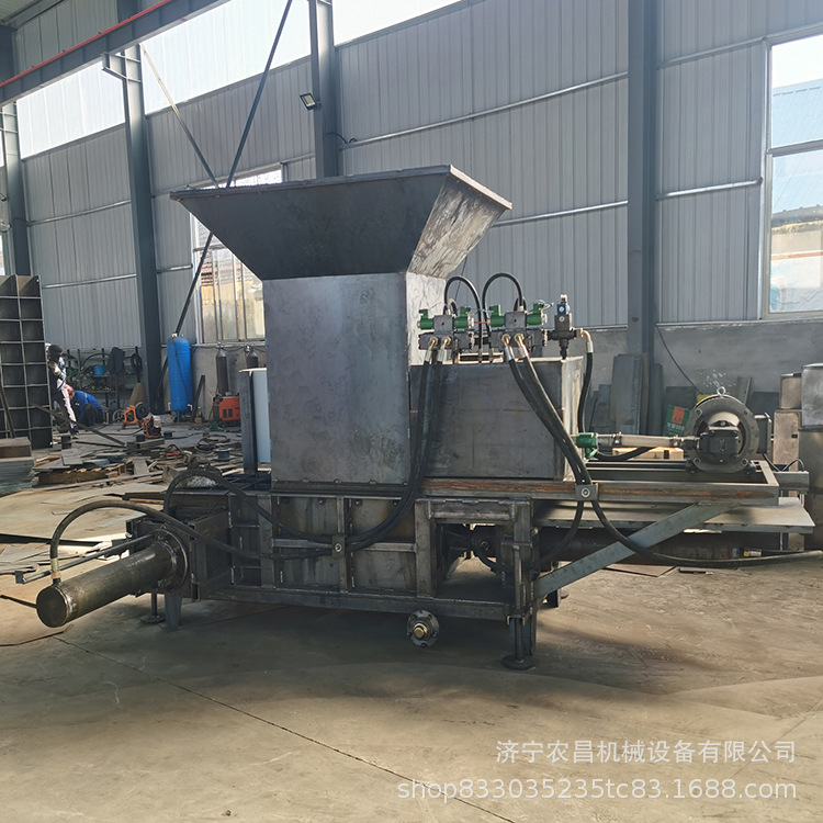 三缸蒜皮打包装袋机 新型液压打包套袋机 养干草称重打包装袋机