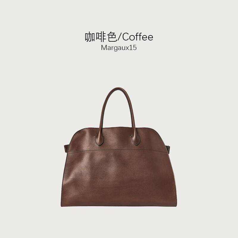 TheRow Tote, Margaux 15, bolso de cuero de seda de alta calidad, bolso de gran capacidad, bolso de viaje, bolso de mano