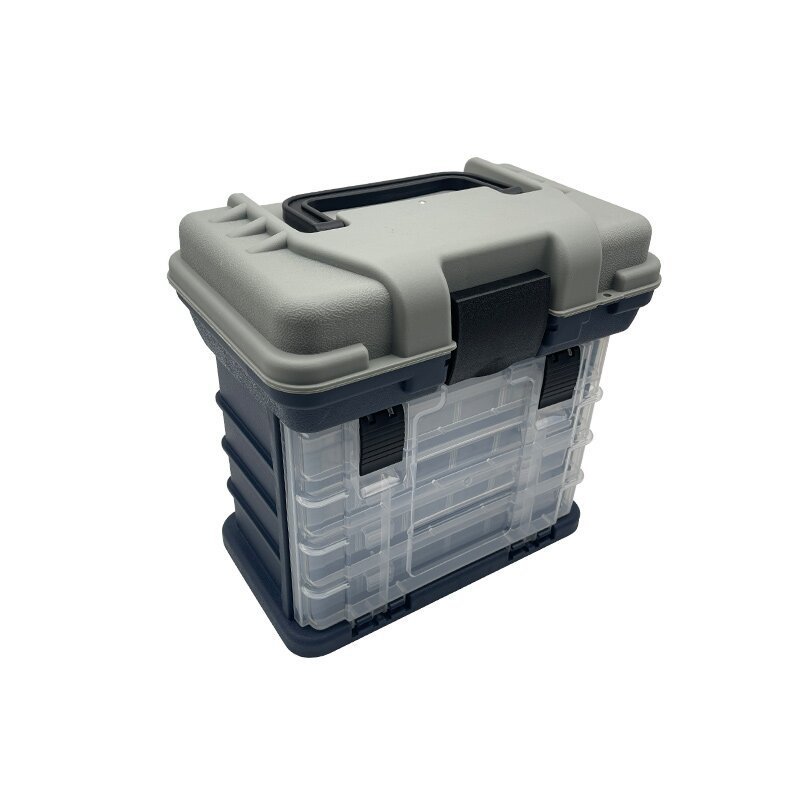 Caja de pesca Luya de cuatro capas caja de almacenamiento de herramientas caja de pesca caja de artes de pesca Luya caja de pesca maleta transfronteriza al por mayor