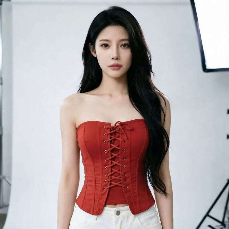 European and American Style Tube Top for Women, New Summer Style, Sexy Hot Girl Slim Fit Top with Straps and Waist Cinching European and American Style Tube Top for Women, New Summer Style, Sexy Hot Girl Slim Fit Top with Straps and Waist Cinching