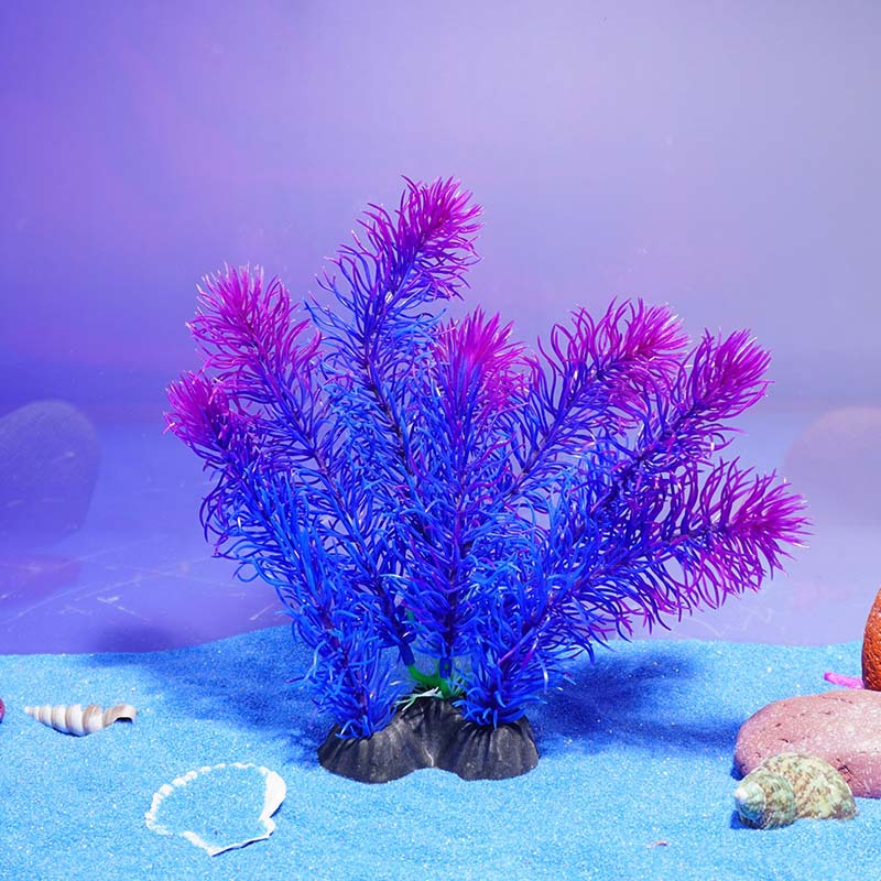 Simulación de plantas acuáticas, flores falsas, acuario, paisaje, algas de hoja de cedro, venta directa de fábrica, pecera al por mayor, caja de arena, plástico decorativo