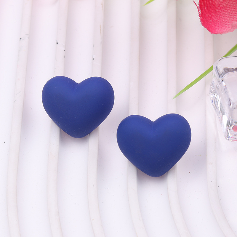6g Weight 304 Stainless Steel Ear Needle Material Ear Studs Classification 1 Pair Quantity Casual Occasion Acrylic Material Heart Shape Pattern Women's Gender 1 Pair Heart Shape Arylic Ear Studs 2
