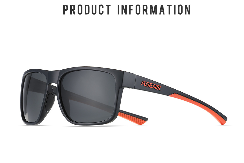 60g Weight Full Frame Glasses Structure Sunglasses Classification PC, UV400 Protection Lens Material Square Glasses Style Outdoor, Travel Occasion Solid Color Pattern Men's Gender Casual, Sports Style Casual Sports Solid Color PC UV400 Protection Square Full Frame Men's Sunglasses 2