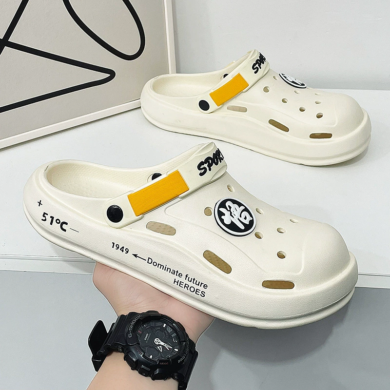 Обувь с дырочкой мужской 2025 новый противоскользящий EVA наружная мода дикая фекалий толстые подошвы дышащие сандалии