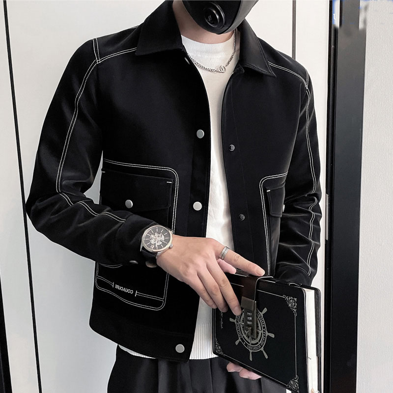 青年修身夹克男士飞行外套春秋季2024新款休闲上衣潮流帅气男装潮