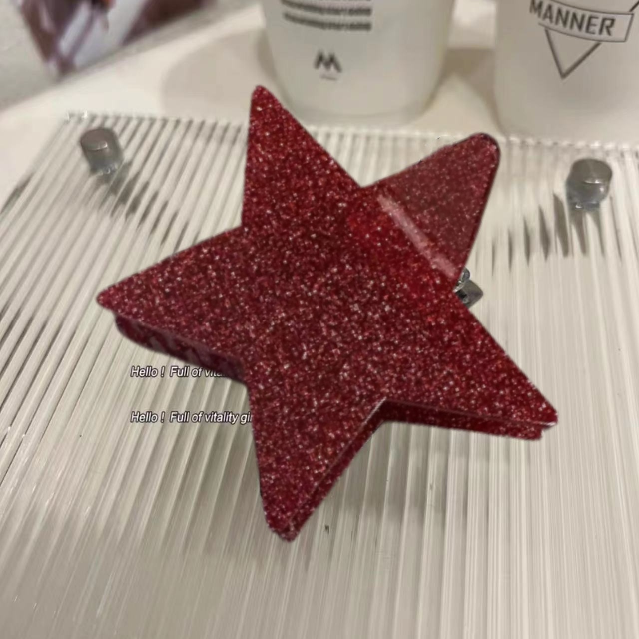 Star Pattern Women's Fashion Star Acetic Acid Handmade Hair Claws