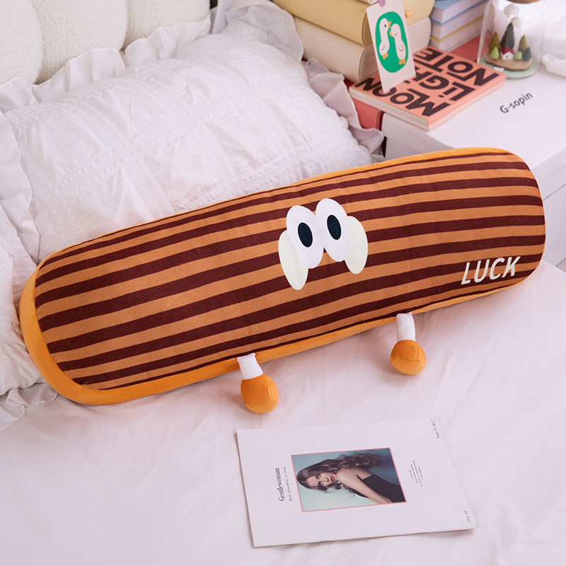 almohada de abrazo larga de alto valor facial rayas de dopamina súper lindas niñas dormir sofá sala de estar cumpleaños almohada de cabeza peluche