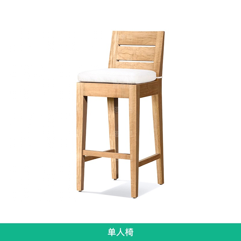 Mesa y sillas de patio al aire libre de alta gama terraza de jardín al aire libre impermeable a prueba de agua y protección solar de madera maciza mesa larga de hotel villa de madera