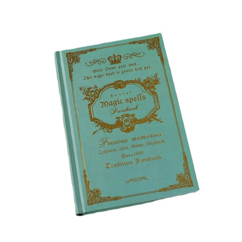 Retro magic notebook, A5 hardcover, thick vintage design, birthday gift
