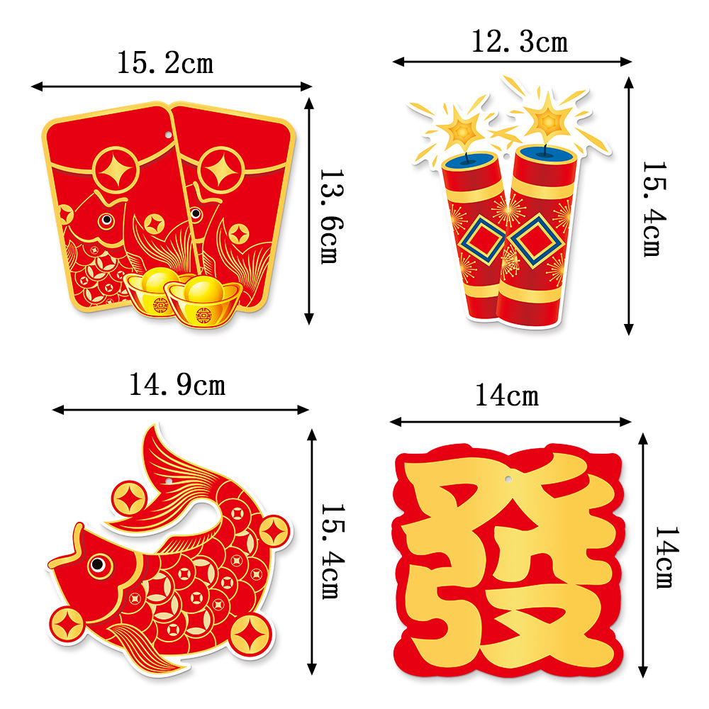 Suministro directo de fábrica Año Nuevo Festival de Primavera decoración del partido etiqueta en espiral Día de Año Nuevo dragón año feliz año nuevo adornos en espiral