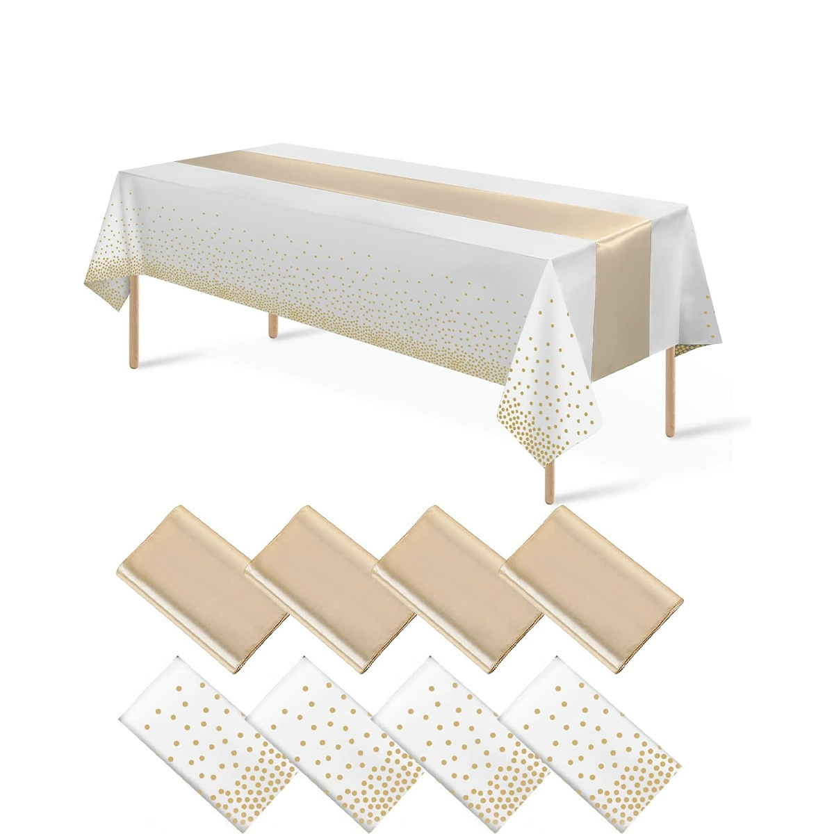 Фабрика прямых продаж одноразовые Amazon трансграничная вечеринка peva в горошек скатерть плюс полиэфирный настольный флаг водонепроницаемый и маслостойкий