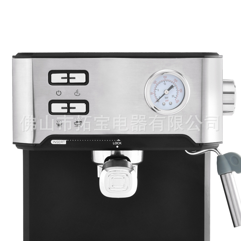 Coffelady con mesa espresso, cafetera casera, cafetera de vapor, cafetera semiautomática de burbujas de leche