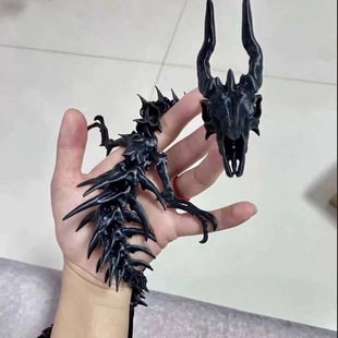 3D Gothic Dragon New Punk Revenge Dragon Bone In-Stock Ins Pendant Figurine Cosplay Dragon Ornament Decoration