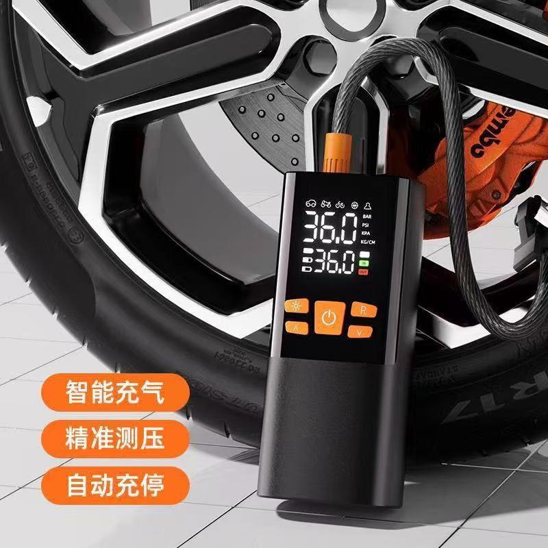 国境を越えた車のエアポンプスマートタイヤインフレータブルワイヤレスポータブル車のデジタルディスプレイタイヤポンプ多機能|undefined