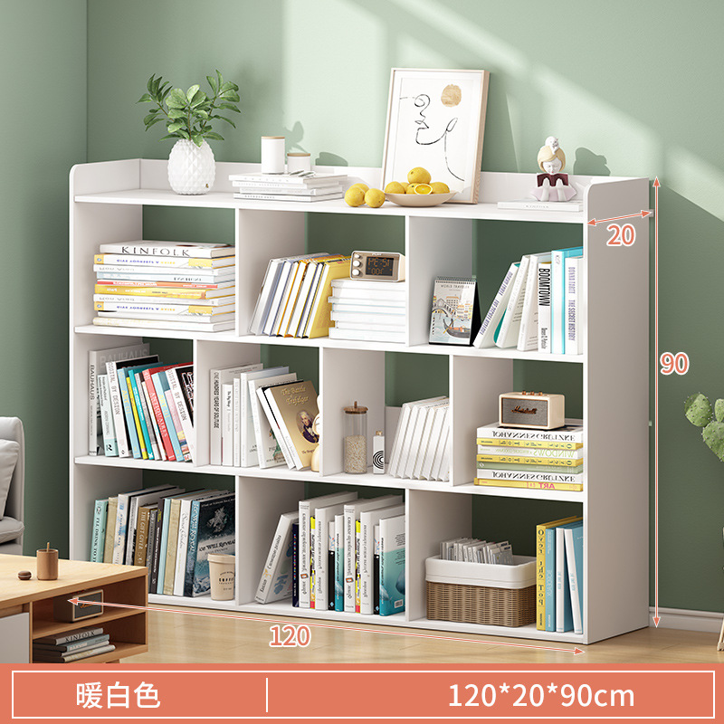 Estantería estante de almacenamiento de piso estantería del hogar multi-capa estante del gabinete de almacenamiento sala de estar simple Plaid gabinete de almacenamiento gabinete