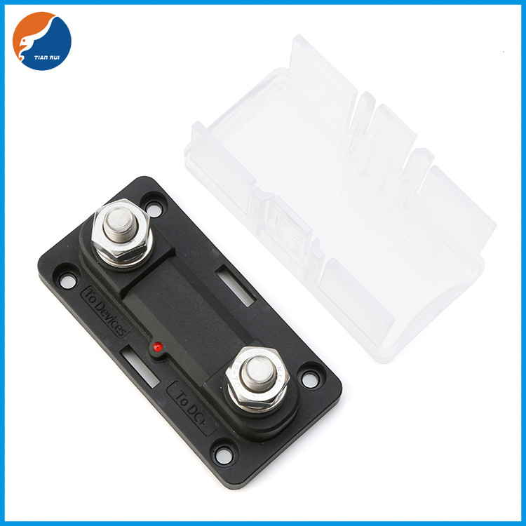 保险丝座带透明盖 电压直流32V ANL保险丝盒 带指示灯插栓保险座