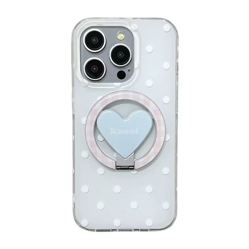 Coreano ins simple punto de onda para iphone16ProMax soporte plegable 14/15 funda para teléfono móvil Apple 13 mujer