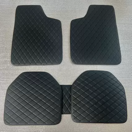 亚马逊汽车通用脚垫五件套皮革款跨境厂家批发一件代发外贸PVC