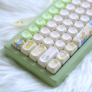 Space Rabbit MOA height mechanical keyboard keycap customized PBT adaptation 61 64 68 67 87 98 100