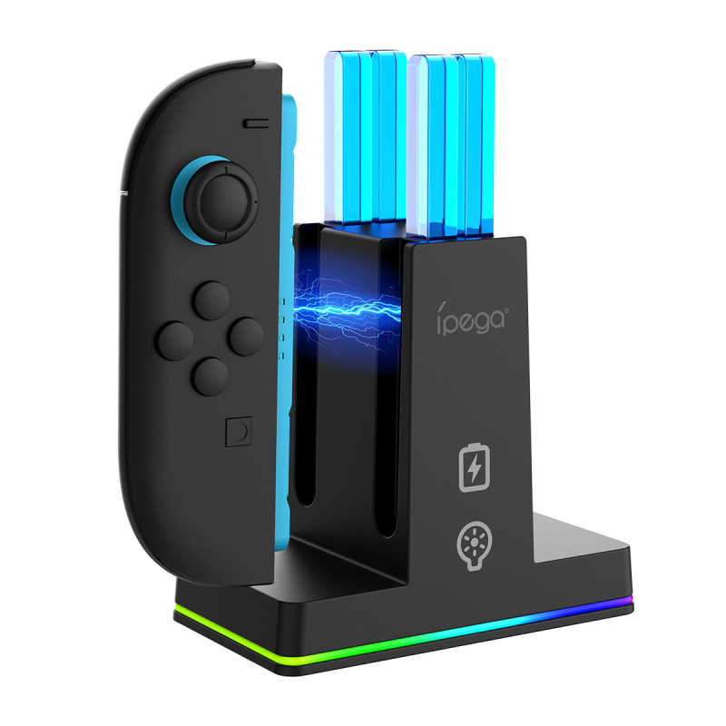 Switch2 ゲーム コントローラー 4-in-1 磁気充電ベース、NS2 左右の小型コントローラーに適し、充電インジケーター付き|undefined