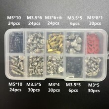 奥涨五金跨镜货源一件起批10格盒装228pcs台式电脑主机螺丝套装