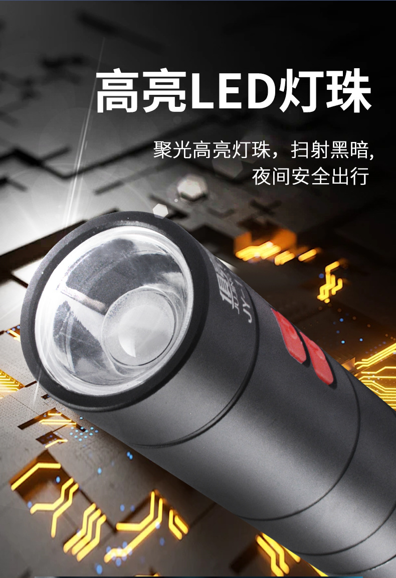 Women's Tactical Self-Defense Flashlight, Girls' Portable Anti-Wolf Arc Fire Roller Weapon, Swing Stick, Window-Breaking Safety Hammer