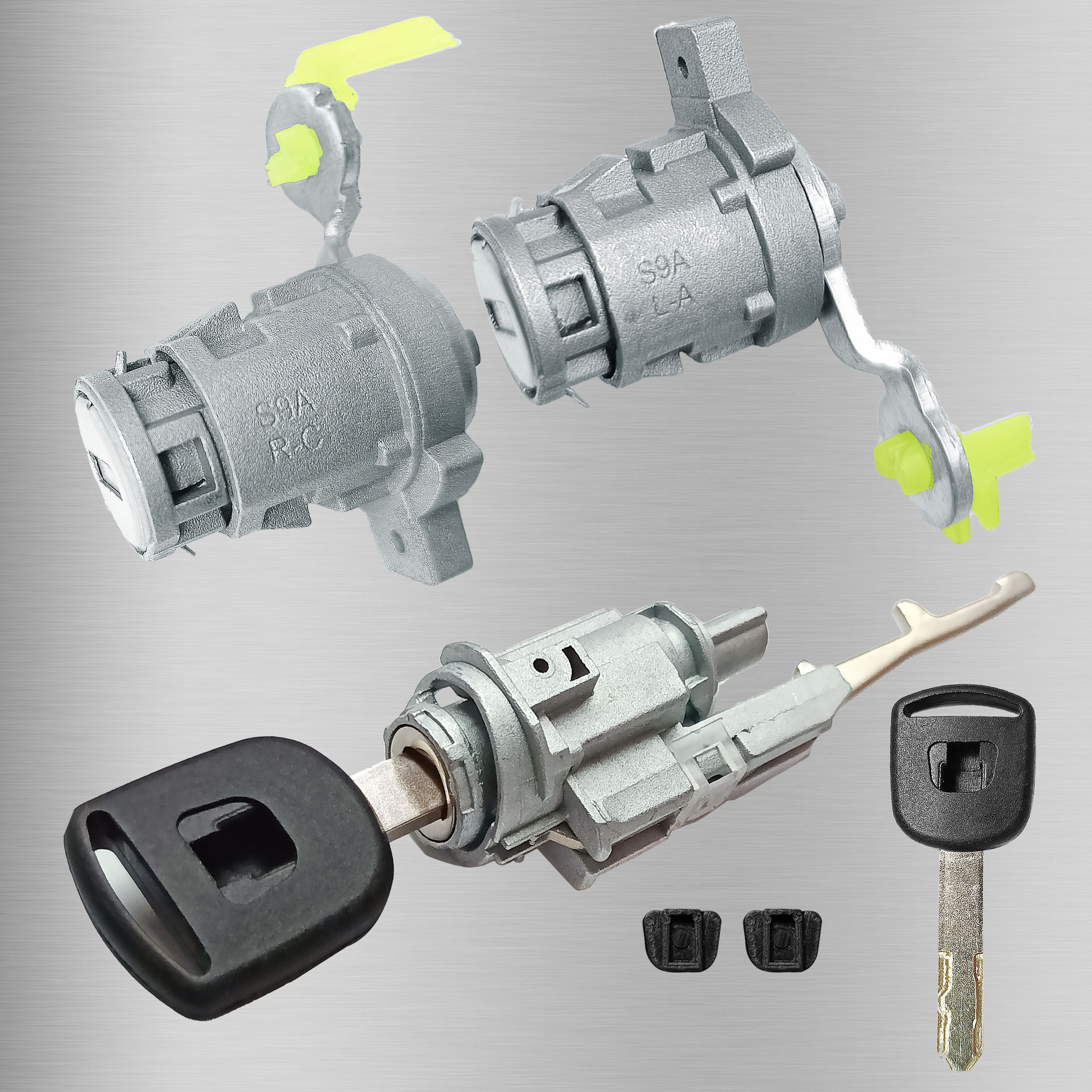 Cilindro de cerradura de puerta con interruptor de encendido para Honda CRV Civic Accord Odyssey antiguo, OE:72185-S9A-013