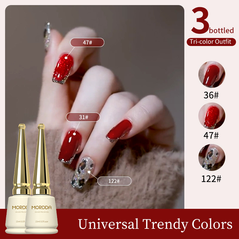 2025 nuevo traje especial de salón de manicura de color popular de color blanco mágico de champán de platino