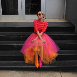 女款秋冬新款网纱长袖连衣裙中大童简约韩版蓬蓬裙女孩洋气打底裙