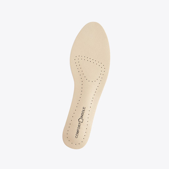 Women's Leather Insole Soft Bottom Ultra Soft Sweat-Absorbent Deodorant Breathable Non-Slip Leather Round Toe High-Heel Shoes