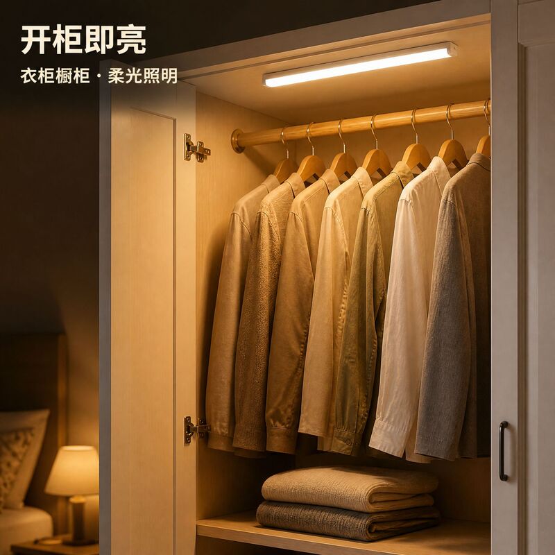 Cross-border LED rechargeable smart motion sensor light: turns on automatically when someone approaches, cordless, long-lasting, and rechargeable LED strip light Cross-border LED rechargeable smart motion sensor light: turns on automatically when someone approaches, cordless, long-lasting, and rechargeable LED strip light